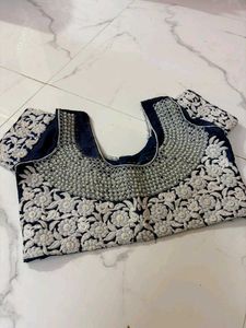pearl work Navy Blue Blouse