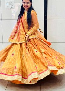 Full flared and heavy vintage bridal lehnga