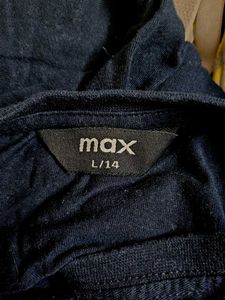 Dark Navy Blue With White Embossed Pattern T-Shirt