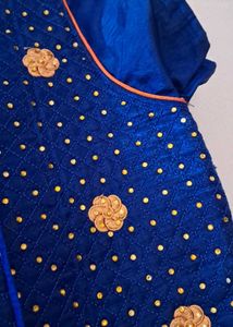 Royal Blue Embroidered dress
