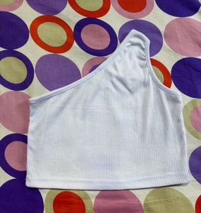 STREETSTYLESTORE Ribbed One-Shoulder Crop Top