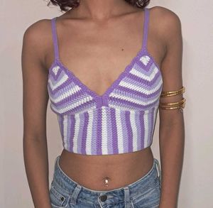 Crochet Purple Crop Top