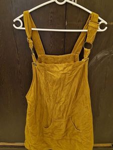 Mustard Corduroy Overall Dress