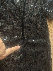 Sparkly Black Sequin Dress