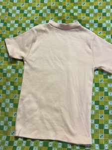 Light Peach Mock Neck Top