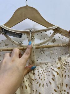 Elegant Cream Cold Shoulder Gown