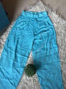 Flowy Blue Wide Leg Pants