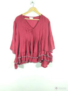 Missprint Red Casual Top (Women)
