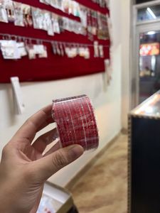 Deep Crimsons/Rich Red Textured Bangles