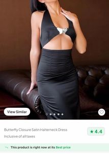 Elegant Black Halter Maxi Dress with Butterfly