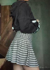Houndstooth Skirt