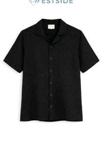 Black Textured resort shirt westside