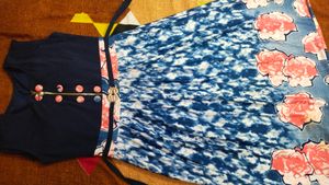 Blue Tunic Dress For Girls