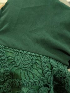 Chic Green Crocheted Crop Top