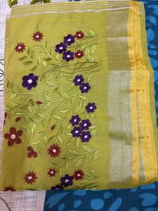 Embroidered Silk Saree