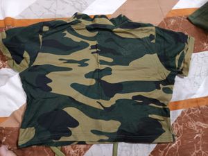 Camo Lace-Up Crop Top