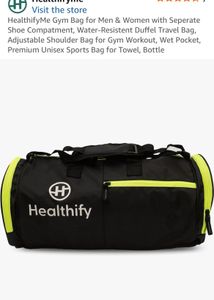 Healthify Gym bag with shoe compartment