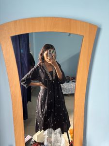 Embroidered Black Kurta