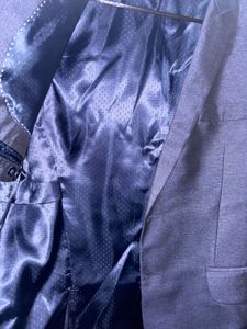 Men's Blue Metallic Blazer