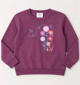 Floral Printed Maroon Sweatshirt – XL