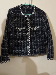 Elegant Tweed Style Jacket