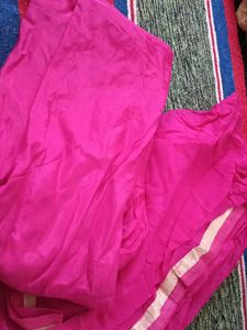 Elegant Pink &amp; Gold Embroidered Kurta Set
