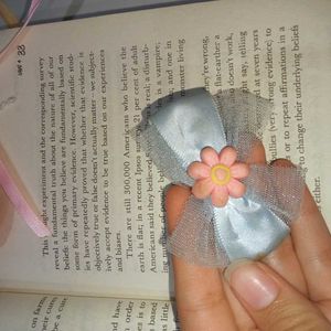 Cute Pink Gingham Bow Hair Clip