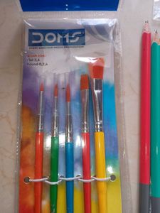 Art Supplies Bundle paint brush pencils tapes
