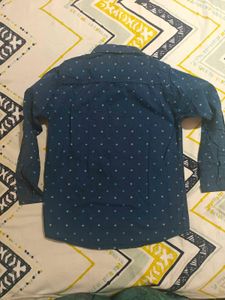 Boys Blue Star Print Shirt