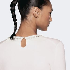Zara Sweater with Embellished Neckline