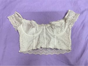 White Lace Corset Top