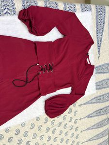 Maroon Jumpsuit