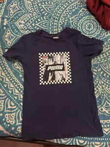 Puma Graphic Print Navy T-Shirt