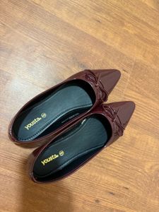 Yousta Burgundy Pointed Flats