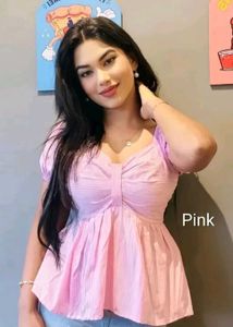 Chic Pink Striped Peplum Top