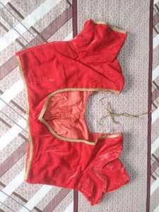 Red Velvet Blouse