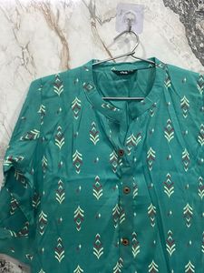 Stylish Teal Printed Kurta