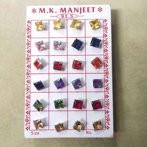 925 pure silver studs earrings 1 pair for unisex