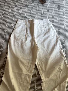 Cream Wide Leg Trousers