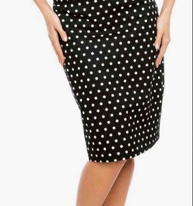 Classic Polka Dot Pencil Skirt