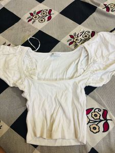 Zara white top