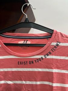Pink Striped Coral T-Shirt