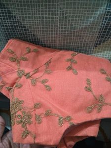Peach Embroidered Blouse