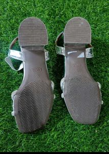 Inc. Sparkling Silver Flat Sandals