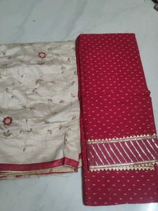 Elegant Rose pink &amp; Gold Salwar Suit Set