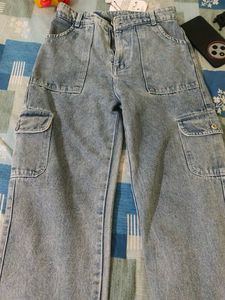 Light Wash Cargo Jeans