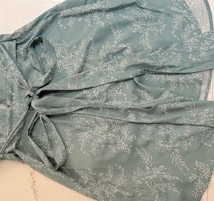 Philippines Elegant Teal Floral Mini Dress