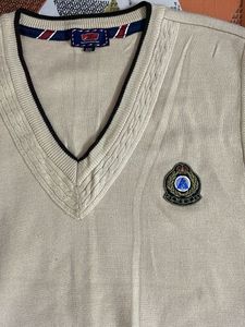 women's Beige Sleeveless Sweater Vest