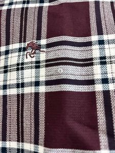 Men's Burgundy Plaid Shirt