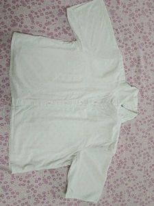 White Dotted Short Sleeve Shirt